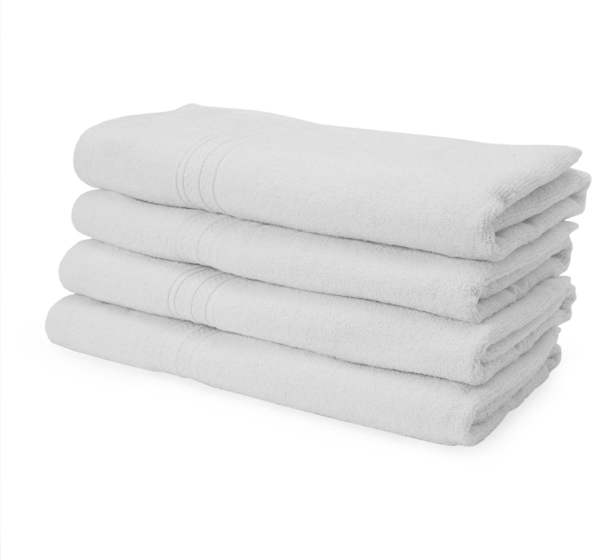 Lumaland - Handdoeken - 4 delige handdoekenset - 100% katoen - 50x100cm - Wit
