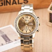 Geneva Gouden dames horloge • Quartz • Goud • Gold • Ladies watch