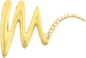 Behave Broche sierspeld zigzag goud kleur dynamisch design 6 cm