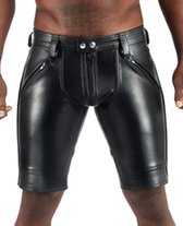 Mister b leather fxxxer shorts - black 28