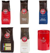 Grootmoeders Koffie - Proefpakket gemalen - 5 soorten + koffieblik