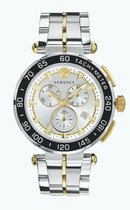 Versace Greca Chrono - 7630030571503 - Herenhorloge - Chronograaf - Zilver - 45 MM