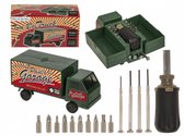 Tool box vrachtwagen cadeau / gereedschapskist / truck / ca. 16 x 8 cm / kado / precisie schroevendraaiers / 16 pcs multitool / bitjes / gereedschap / kado man / klusjesman / gadget / gift