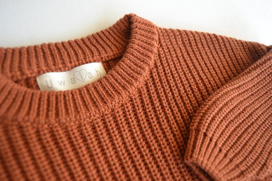 Uwaiah oversize knit sweater -Sugar Brown - Trui voor kinderen - 104/4Y