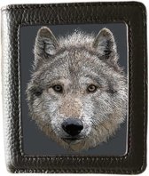Caszmy portemonnee met 3D afbeelding Wolf Stare