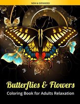 Butterflies & Flowers Coloring Book for Adults Relaxation