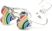 Kinder clipoorbellen regenbooghart knopjes