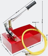 Vulpomp, testpomp 25bar voor verwarmingswater op zonne-energie, warmteopwekking.