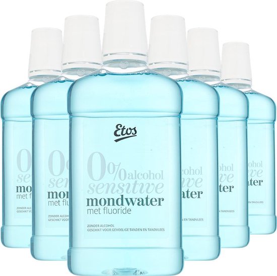 Etos Sensitive Care Mondwater - bevat Fluoride - 0% alcohol - x 500 ml | bol.com