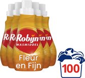 Robijn Fleur en Fijn Wasmiddel - 5 x 20 wasbeurten - Voordeelverpakking