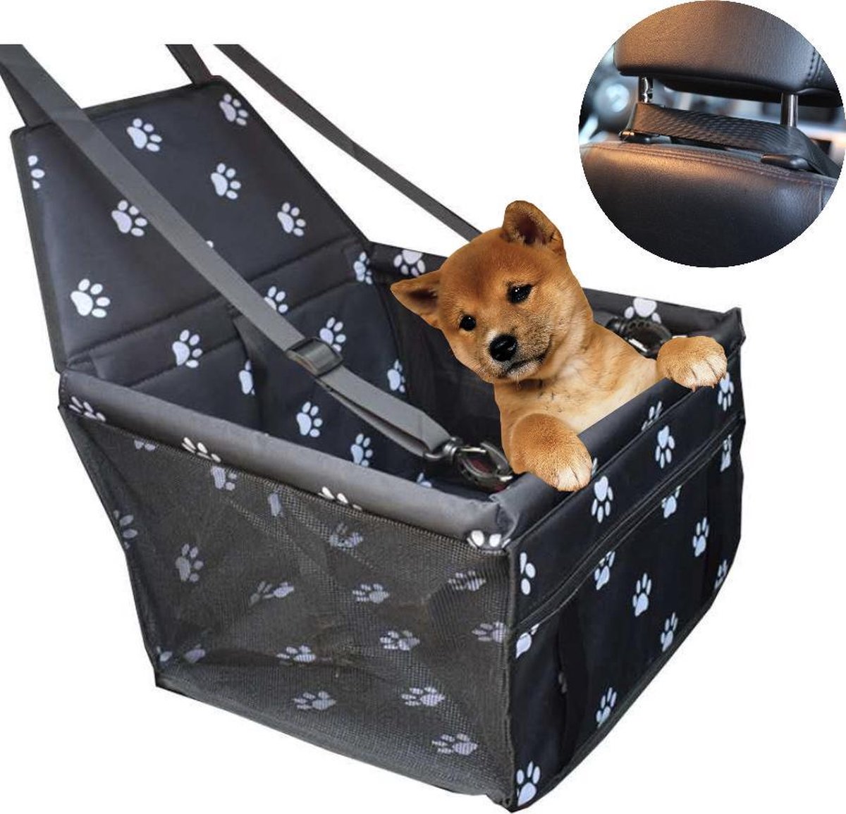 GOALDA Autostoel hond ? Puppy Hondenmand - Hondenmand auto ? Auto Accessories - Automand Hond - Opvouwbaar ? Waterbestendig ? 40 cm bij 30 cm bij 25 cm