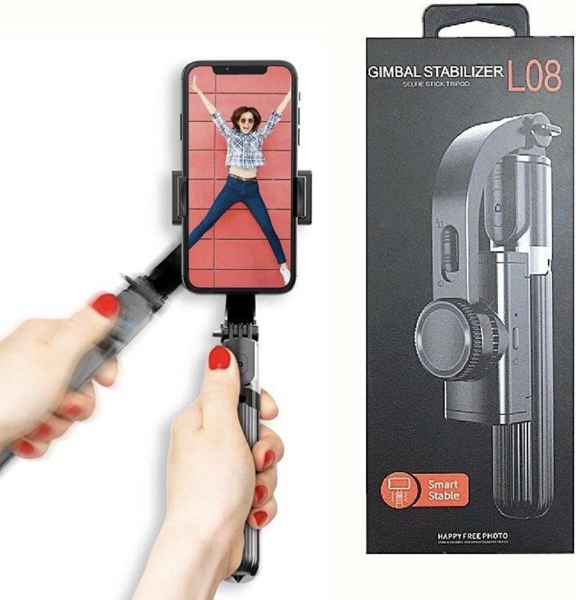 Gimbal Stabilizer - Selfie Selfy- Selfie Stick - Selfiestick 2021 - Automatisch - Bluetooth - Wifi - Smart Stable - IOS - Android - Dames Heren - Professional - Tik Tok - YouTuber - Trendy - Wannehave .