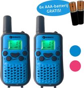 Walkie Talkie Voor Kinderen en Volwassenen - Portofoon - Tot 5KM Bereik - Lichtfunctie - Incl 6 Batterijen - BLAUW