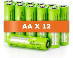 100% Peak Power oplaadbare batterijen AA - NiMH AA batterij mignon 2300 mAh - 12 stuks 100% Peak Power oplaadbare batterijen AA - NiMH AA batterij mignon 2300 mAh - 12 stuks