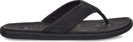 UGG M Seaside Flip Leather Heren Sandalen - Zwart - Maat 39,5