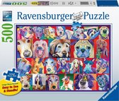 Ravensburger puzzel Kleurrijke Honden - Legpuzzel - 500 stukjes