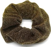 Dielay - Scrunchie met Glitters - Haarelastiek - Goudkleurig