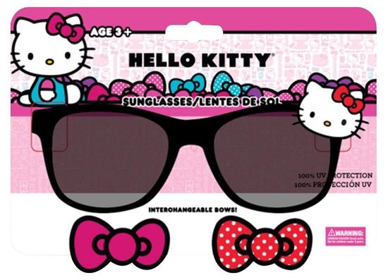 Hello Kitty Zonnebril Junior Zwart/rood/roze One-size 3-delig