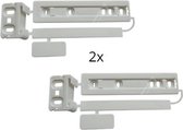 2x geschikt voor Aeg Electrolux Deurgeleider geleider set - met 8 schroeven - sleepgeleider geleiders geleider van deur koelkast deur - ook geschikt voor oa. Zanussi Aeg Whirlpool