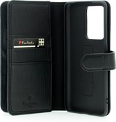 Pierre Cardin Zwart hoesje voor Samsung Galaxy S20 Ultra - Book Case - Echt leder