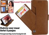 EmpX.nl Huawei P Smart (2020) Khaki Boekhoesje | Portemonnee Book Case | Flip Cover Hoesje | Met Multi Stand Functie | Kaarthouder Card Case | Beschermhoes Sleeve | Met Pasjeshoude