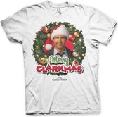 National Lampoon's Christmas Vacation Heren Tshirt -M- Merry Clarkmas Wit