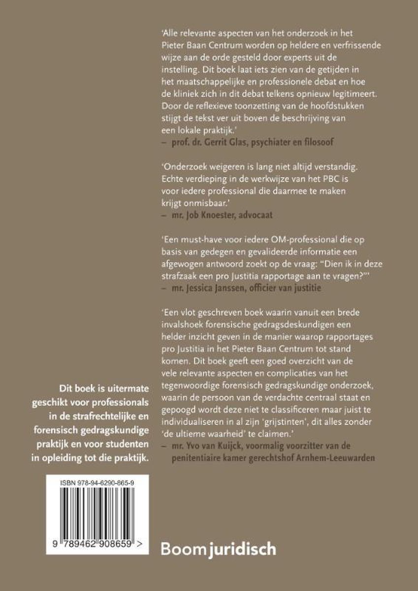 De persoon van de verdachte - back cover