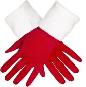 Handschoenen Kerst Dames Rood One Size