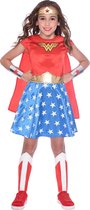 Wonder Woman Kostuum Meisjes - Classic - Verkleedkleren Meisjes - Rood/Blauw - Maat 152