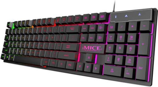 Elementkey AK60 - Gaming USB Keyboard - 104 toetsen -Multimedia toetsen - LED – Membraam Klik - Toetsenbord met RGB - Waterproof - PC