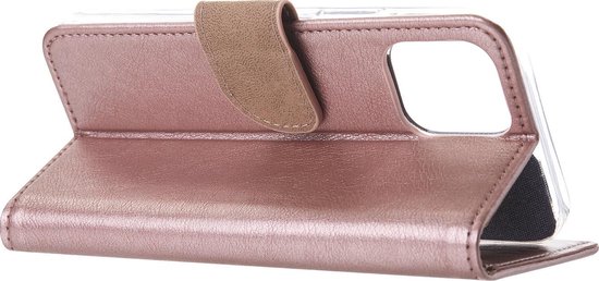 Coque iPhone 12 / iPhone 12 Pro Or Rose avec Porte-Cartes