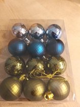 Disco kerstballen - 12 stuks - onbreekbaar - 4 cm