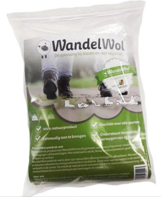 WandelWol 40 gram - De oplossing bij blaren en voet ongemak - antidruk & antiblaar