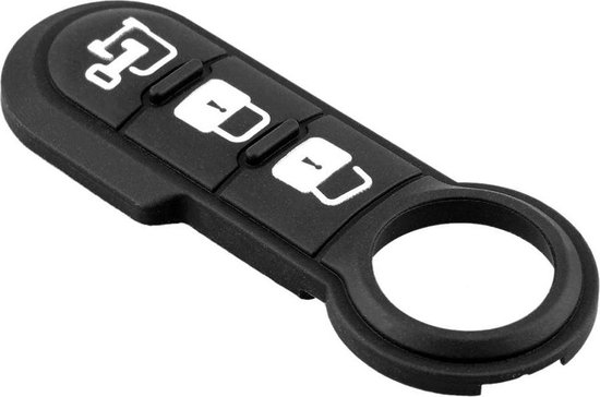 Autosleutel rubber pad 3 knoppen geschikt voor Fiat sleutel / 500 / Punto / Ducato  / Panda / Lancia Ypsilon / Peugeot Boxer / Citroen Jumper / Iveco Daily / fiat sleutel behuizing rubber knoppen. - Merkloos