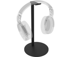 Cavus HSB Sphere Design Standaard voor Hoofdtelefoon - Koptelefoon Houder Trendy Zwart Staal - Rond