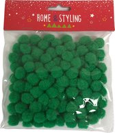 Pom poms - 1.5cm - groen - 150st. - gras - pompons - knutselspullen - decoratie - hobby - knutsel - versiering - maken - cadeau