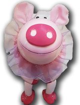 Keramiek Spaarpot (Moneybank) Varken (Pig) Ballerina met tule kraag