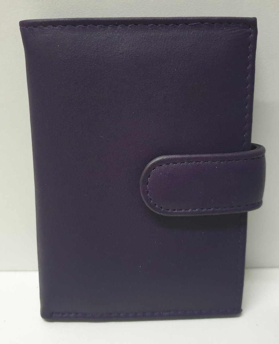 Pasjesmap met Geldvak - Purple
