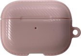 Airpods Pro Hoesje - Airpods Pro Cover - Airpods Pro Case - Airpods Pro Hardcase - Airpods Pro Bescherming - Airpods Case - Geschikt voor Airpods Pro - Roze
