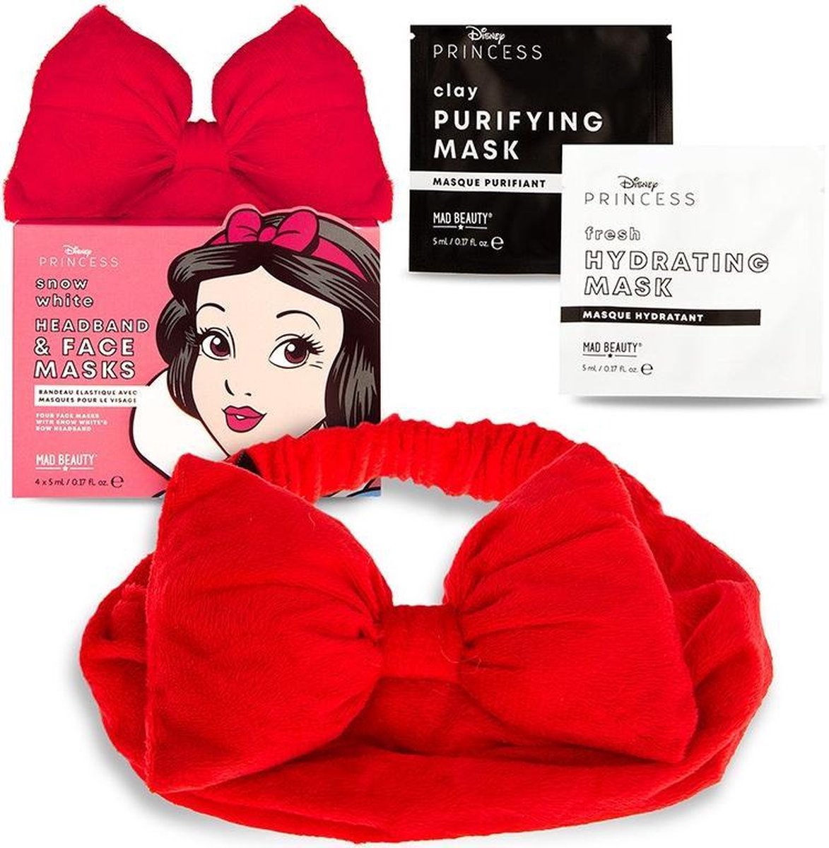 Onvervangbaar Leuren Octrooi Disney Princess Sneeuwwitje Snow White Haarband + gezichtsmasker 4 stuks  Make up | bol.com