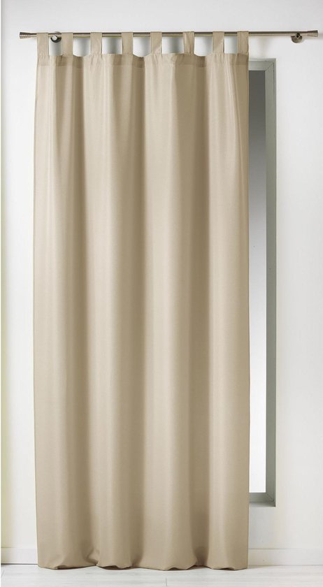 Gordijnen-Kant en klaar- met ophanglus 140x260cm uni polyester