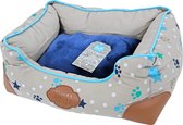 Lief! Boys Kattenmand - Beige/Blauw - 40 x 30 cm