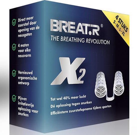 Breatr® X2 | Neusspreider | Meer zuurstof tijdens sporten | Anti-snurk
