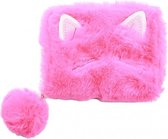 Fluffy portemonnee - Kitten - Roze - Met ritssluiting