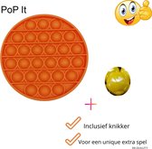 Fidget Toy Pop It -Cirkel Oranje