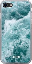 6F hoesje - geschikt voor iPhone SE (2020) - Transparant TPU Case - Whitecap Waves #ffffff