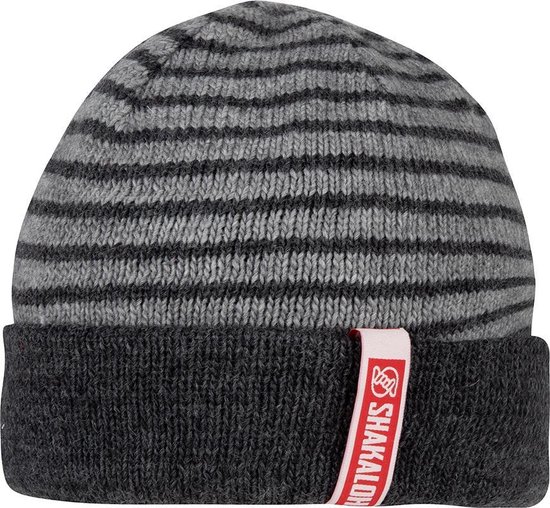 Shakaloha Gebreide Wollen Muts Heren & Dames Beanie Hat van merino wol zonder voering - Bann Beanie MrnRv AntraGrey Unisex - One Size Wintermuts