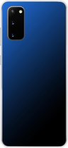 Samsung Galaxy S20 - Smart cover - Blauw Zwart - Transparante zijkanten