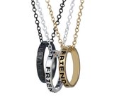Zoëies bff ketting 3-delig met drie ringen