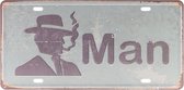 Wandbord – Man – Mannen - Toilet - Vintage - Retro -  Wanddecoratie – Reclame bord – Restaurant – Kroeg - Bar – Cafe - Horeca – Metal Sign – 15x30cm